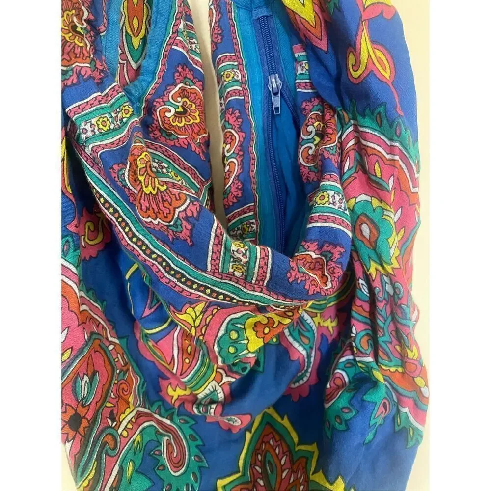 Boho hobo zip top shoulder bag